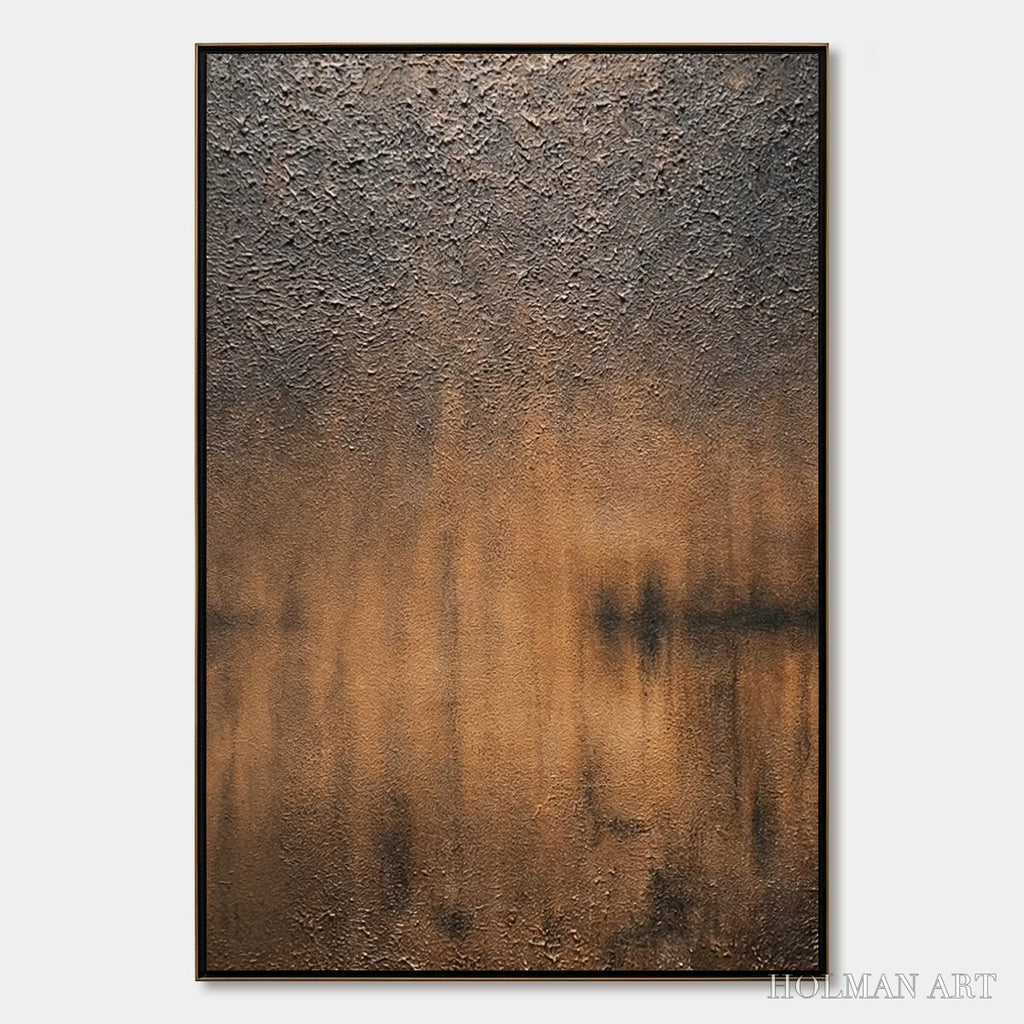 HOLMAN ART Earthen Echo – Heavily Textured Wabi Sabi Abstract Painting - image 1