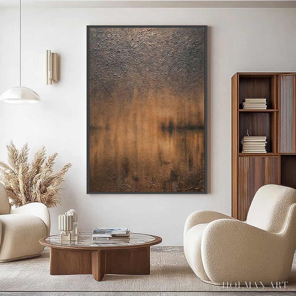 HOLMAN ART Earthen Echo – Heavily Textured Wabi Sabi Abstract Painting - image 2