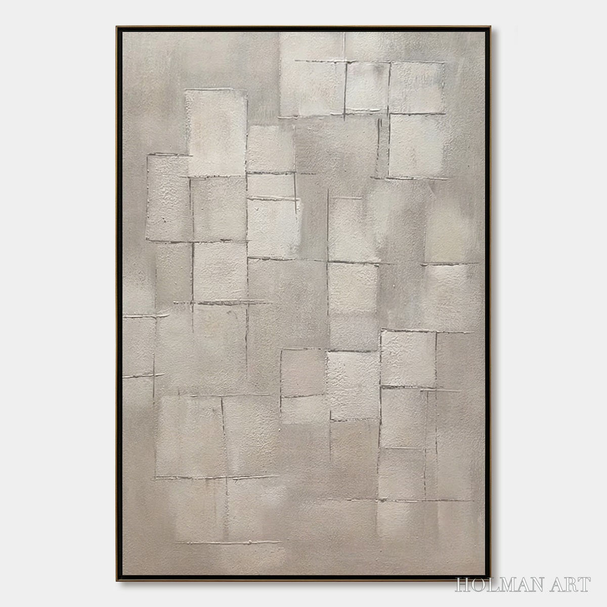 HOLMAN ART Foundations – Textured Minimalist Geometric Abstract Painting - image 1