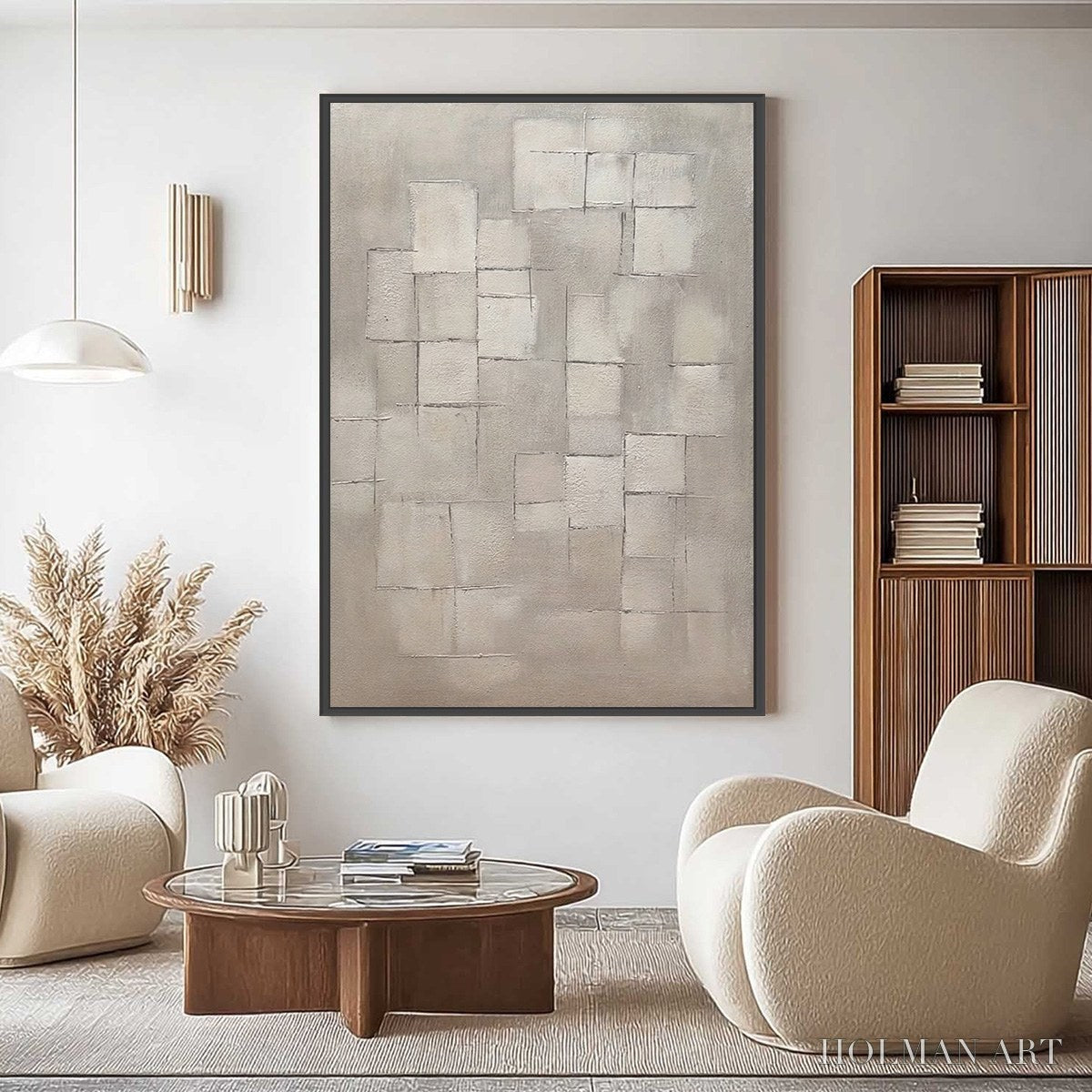 HOLMAN ART Foundations – Textured Minimalist Geometric Abstract Painting - image 2