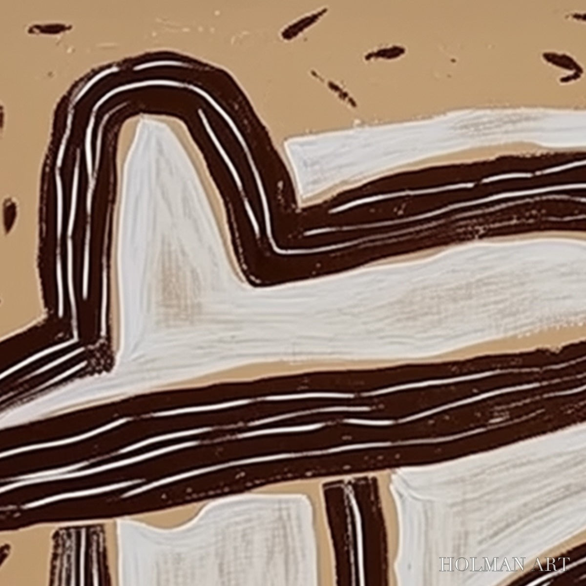 HOLMAN ART Grounded Flow – Wabi Sabi Inspired Abstract Painting with Earthy Tones - image 5