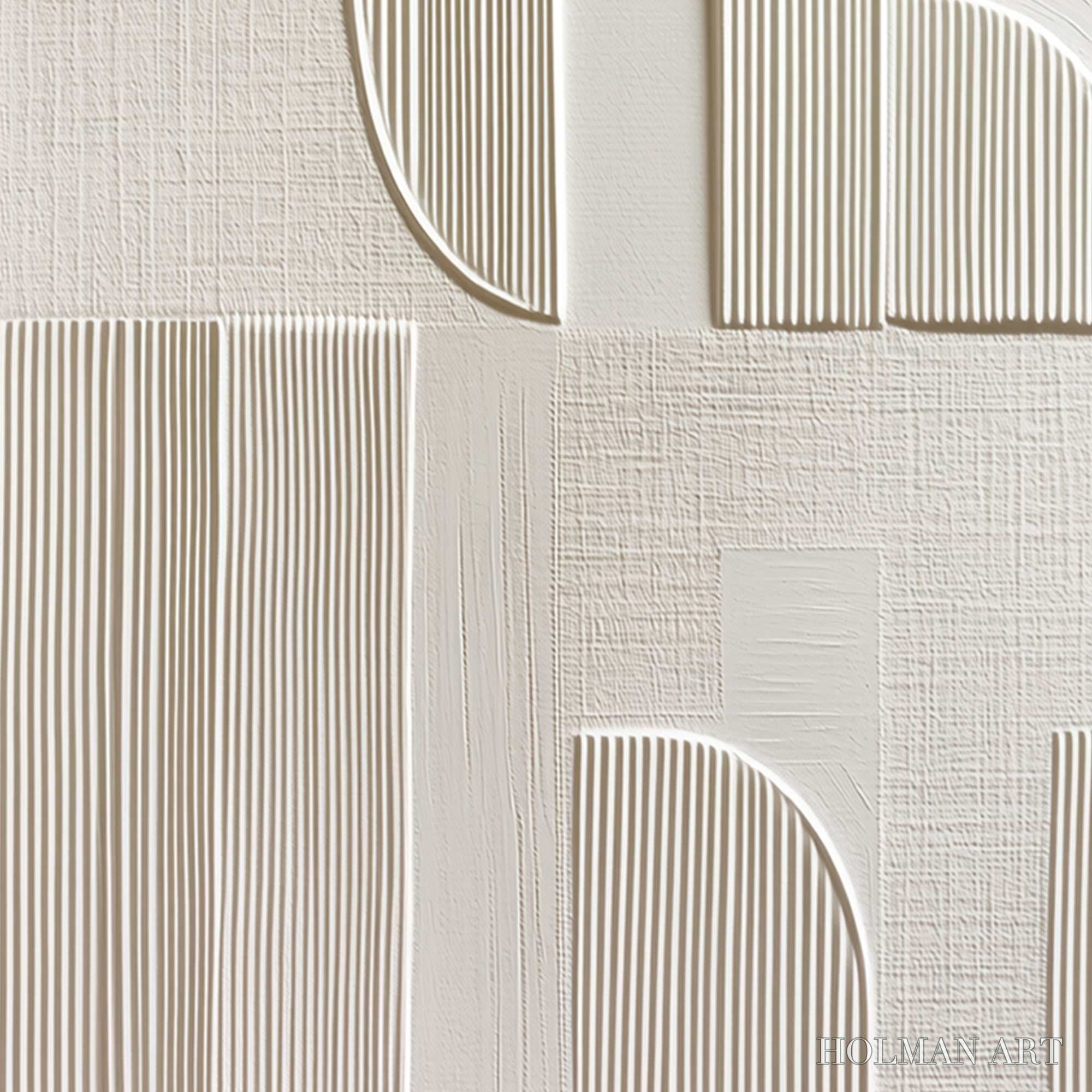 HOLMAN ART Static Rhythm – Textured White Minimalist Abstract - image 5