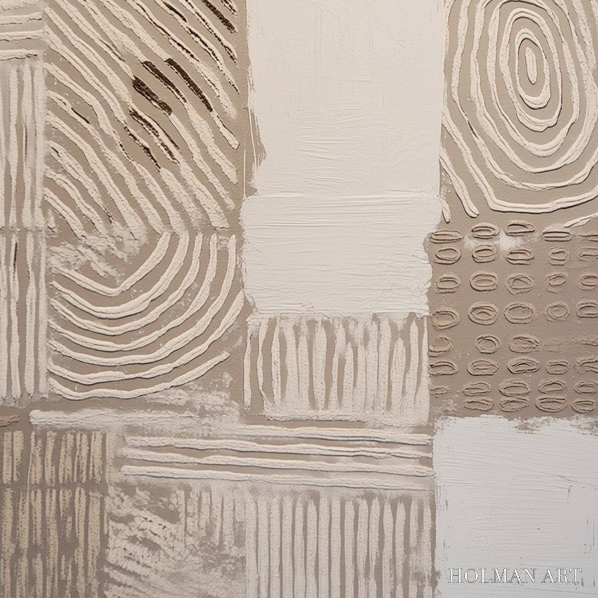 HOLMAN ART Earthen Weave – Textured Wabi Sabi Abstract Painting in Neutral Tones - image 5