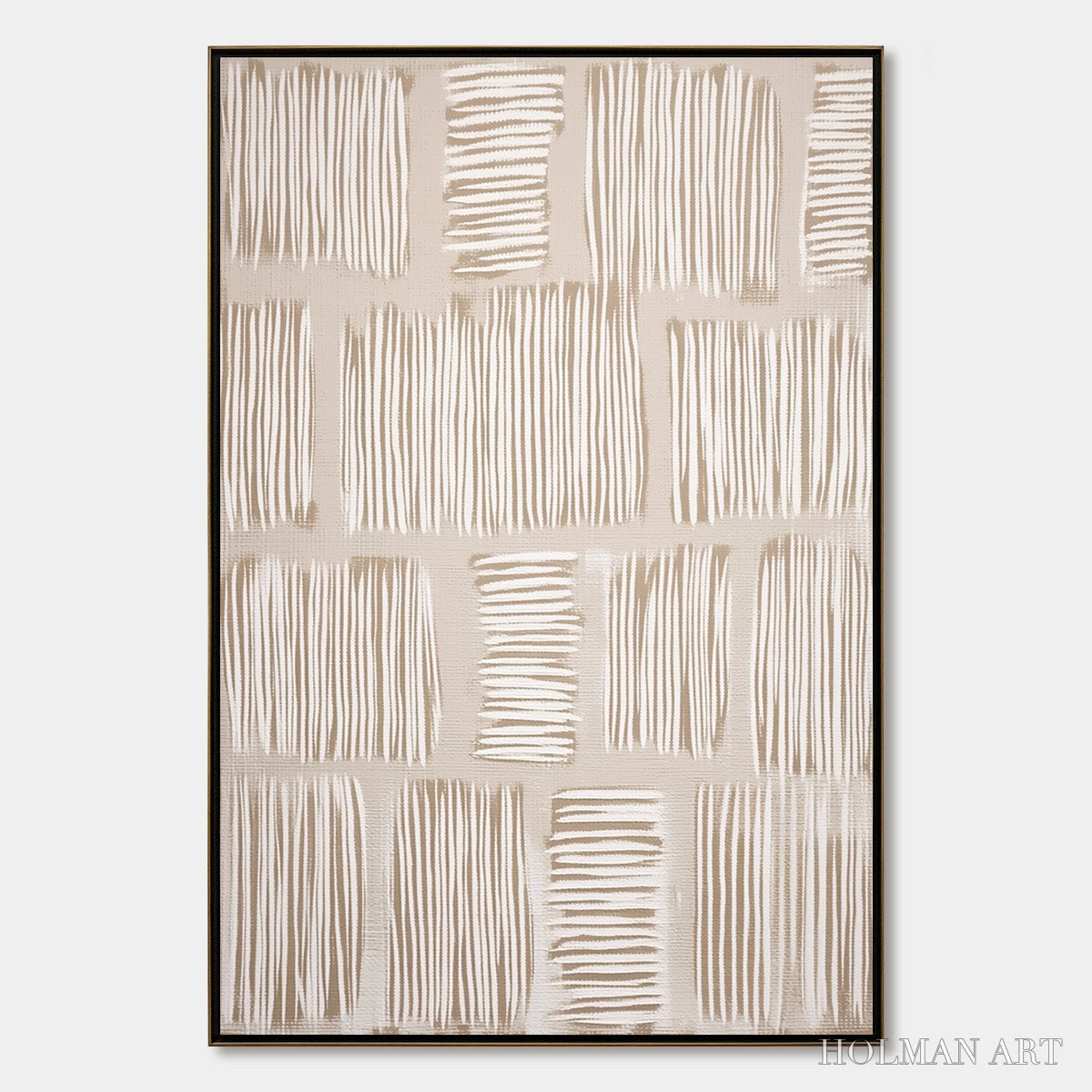 HOLMAN ART Woven Paths – Textured Wabi Sabi Abstract Painting in Neutral Tones - image 1
