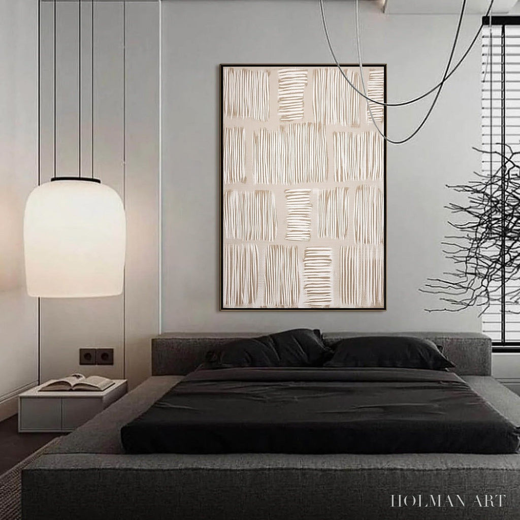 HOLMAN ART Woven Paths – Textured Wabi Sabi Abstract Painting in Neutral Tones - image 4