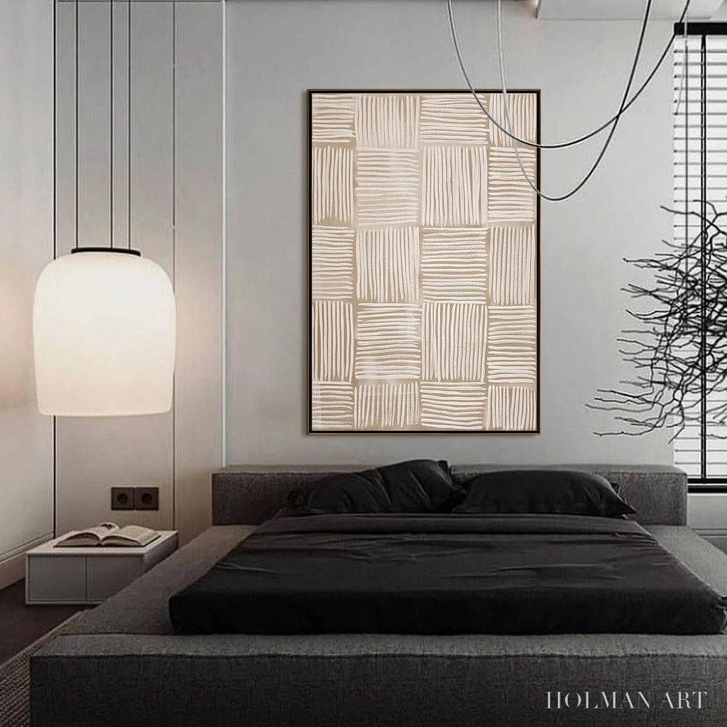 HOLMAN ART Woven Calm – Textured Minimalist Wabi-Sabi Abstract Painting - image 4