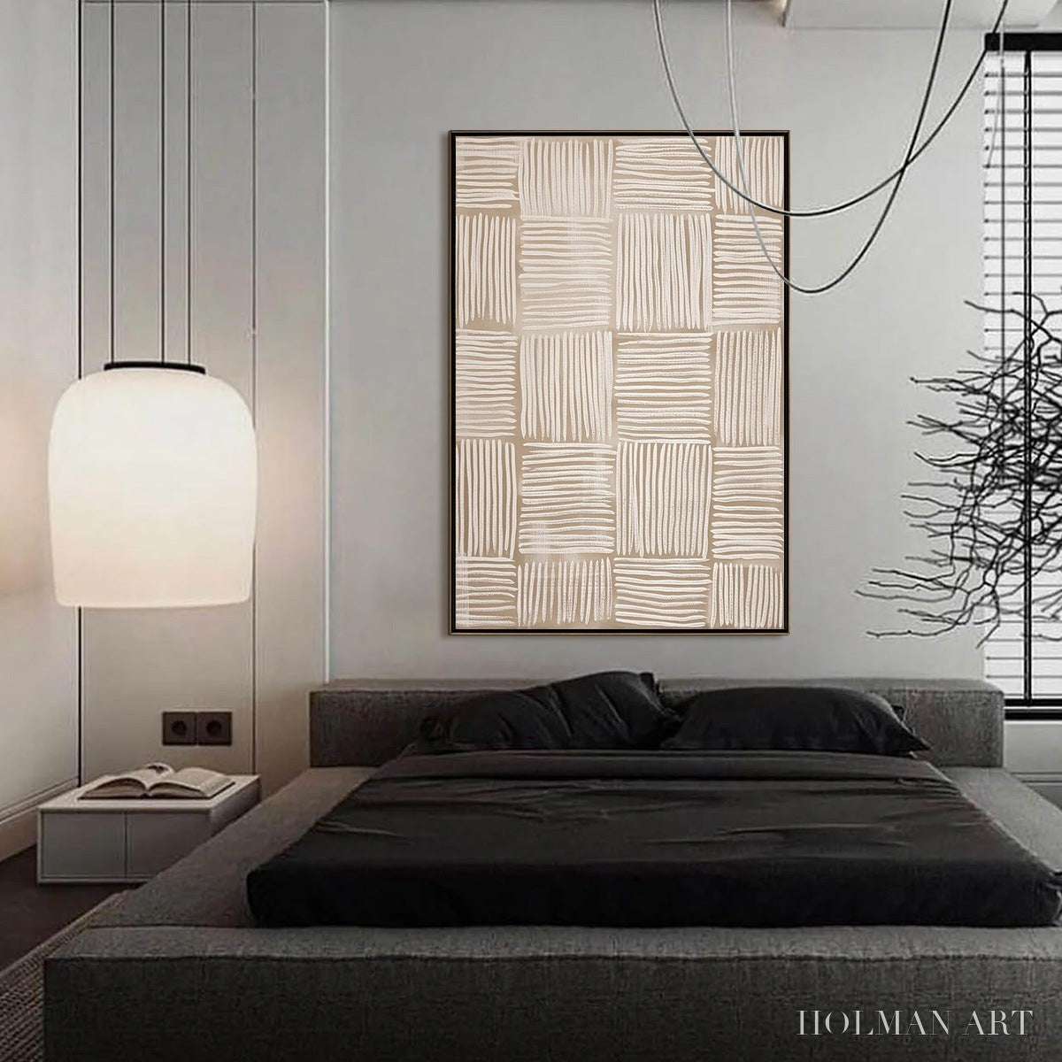 HOLMAN ART Woven Calm – Textured Minimalist Wabi-Sabi Abstract Painting - image 4
