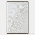 HOLMAN ART Plume – Textured Minimalist Wabi Sabi Feather Painting - image 1