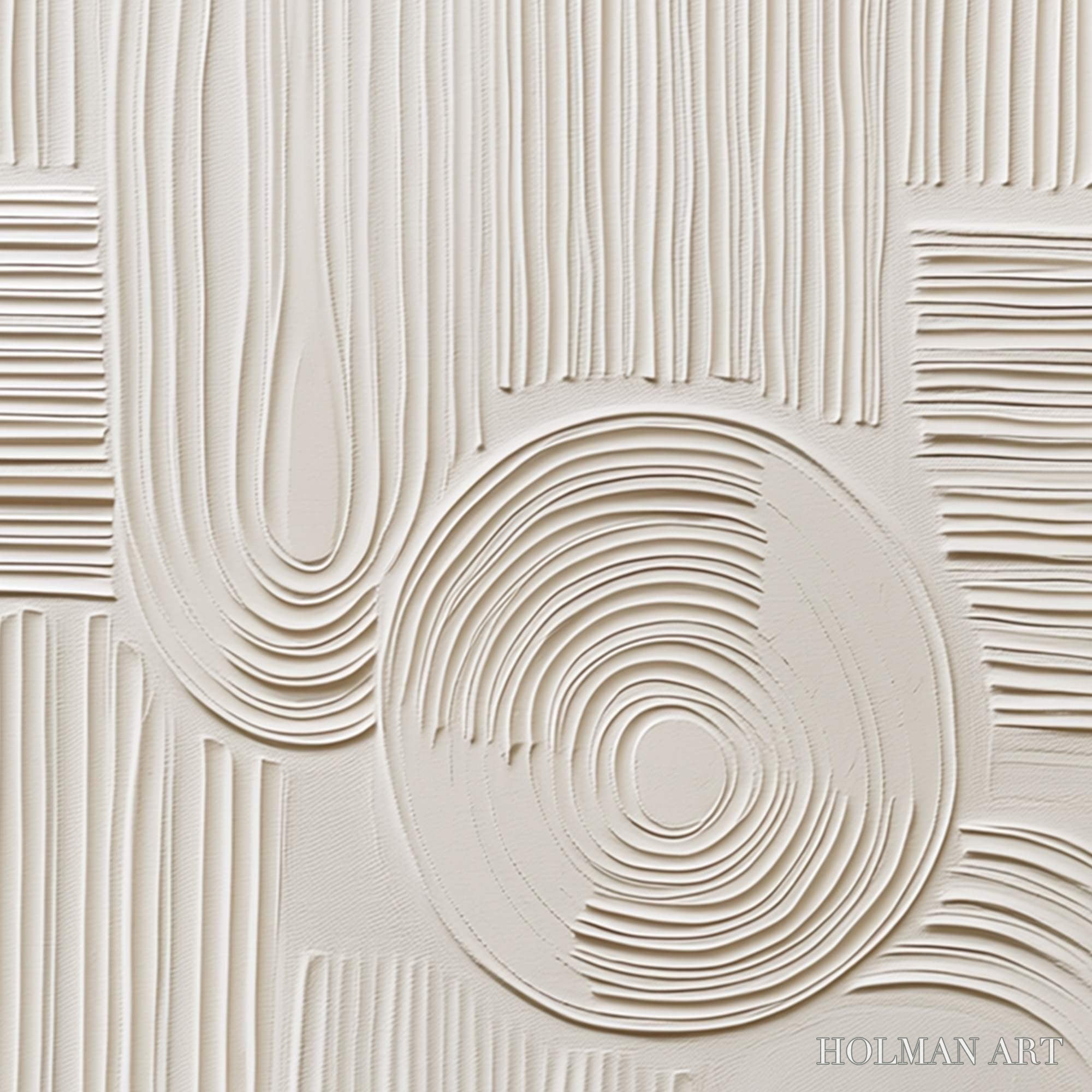 HOLMAN ART Sculpted Serenity – Textured Beige Minimalist Wabi Sabi - image 3