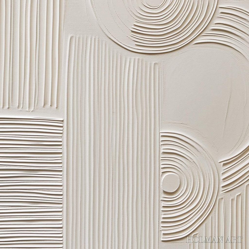 HOLMAN ART Sculpted Serenity – Textured Beige Minimalist Wabi Sabi - image 5