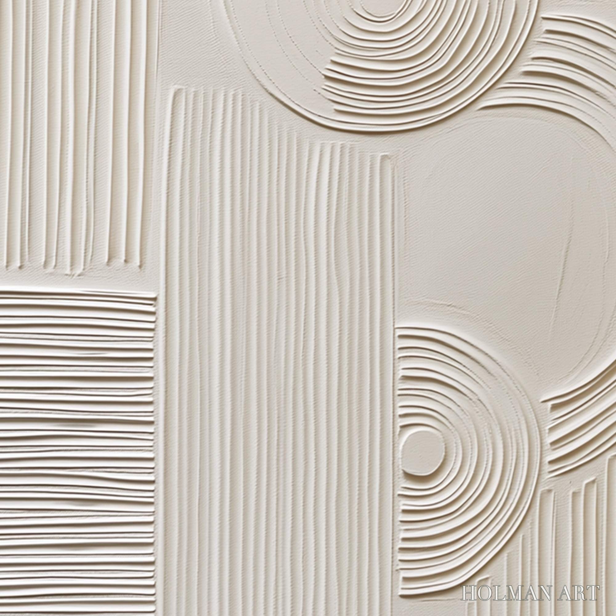 HOLMAN ART Sculpted Serenity – Textured Beige Minimalist Wabi Sabi - image 5