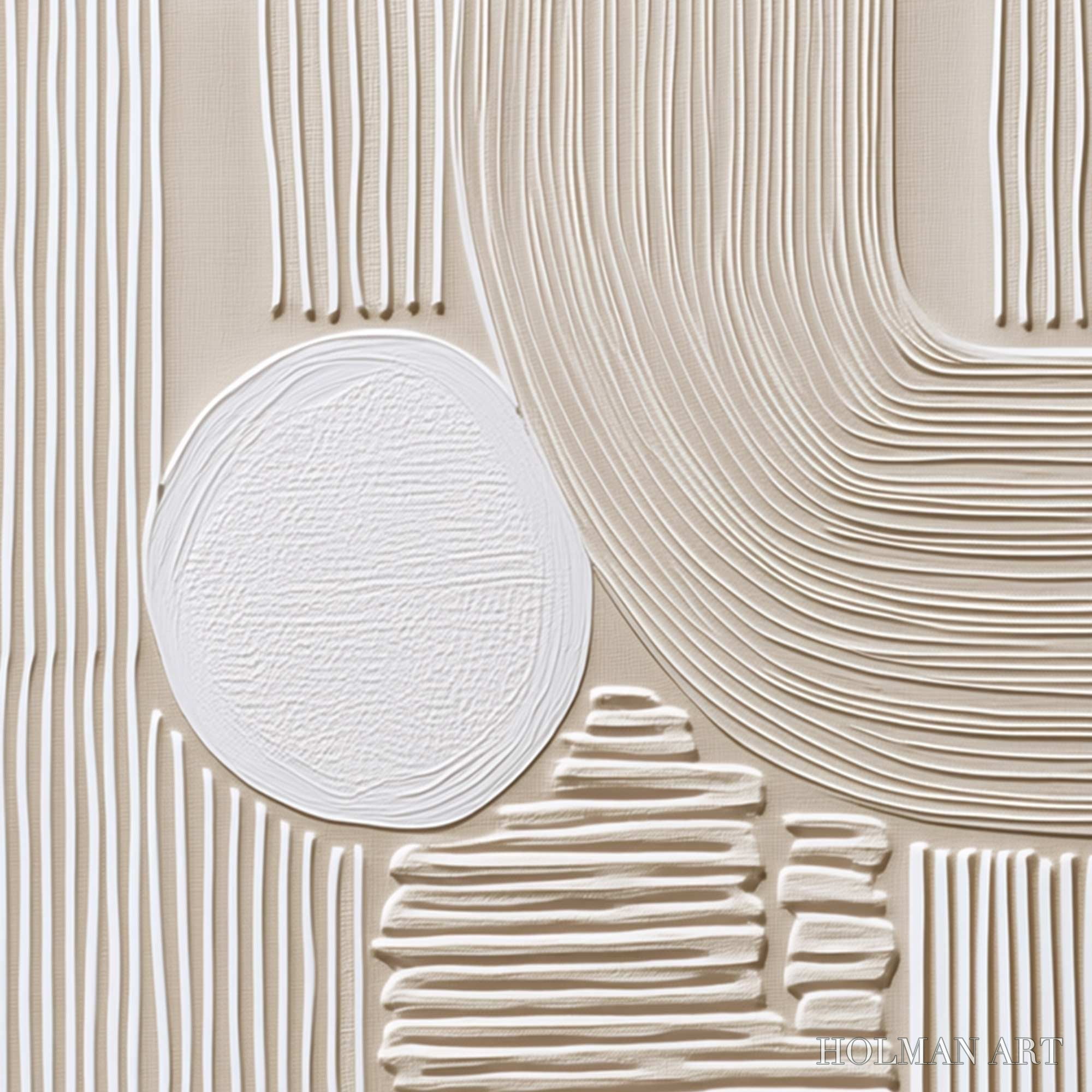 HOLMAN ART Zenith – Textured Wabi Sabi in Minimalist Beige and White - image 3