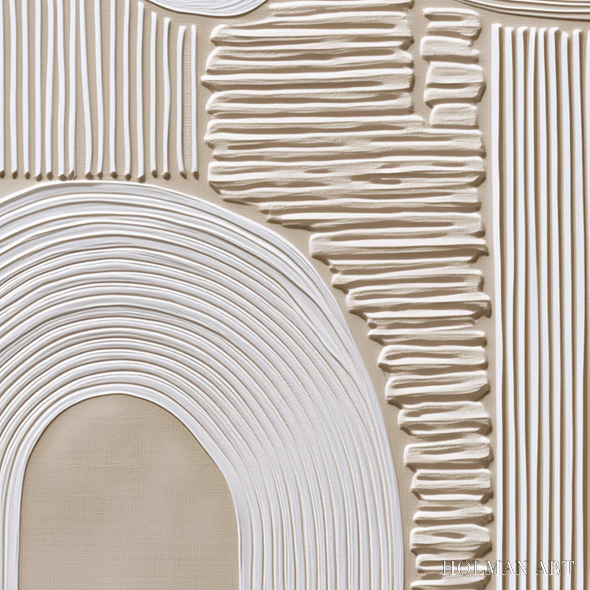 HOLMAN ART Zenith – Textured Wabi Sabi in Minimalist Beige and White - image 5