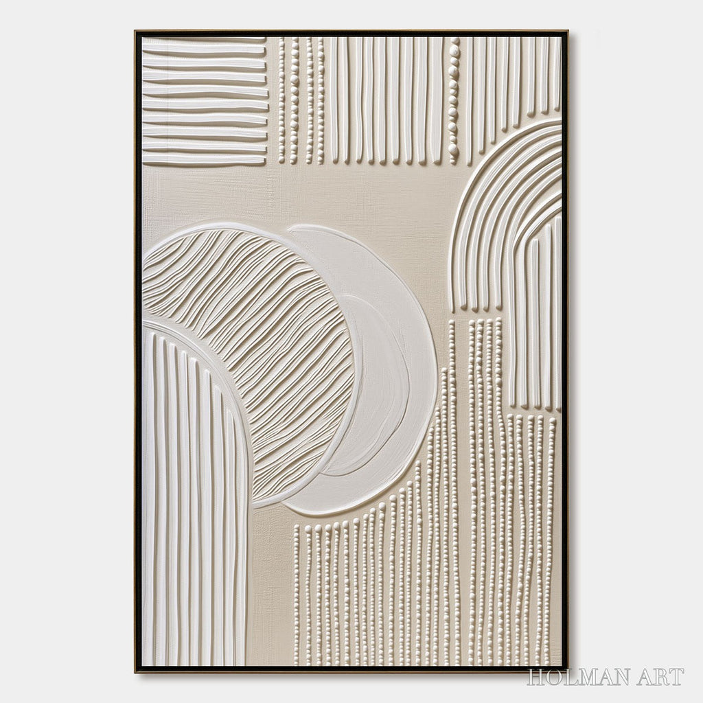 HOLMAN ART Sculpted Serenity – Textured Minimalist Abstract - image 1