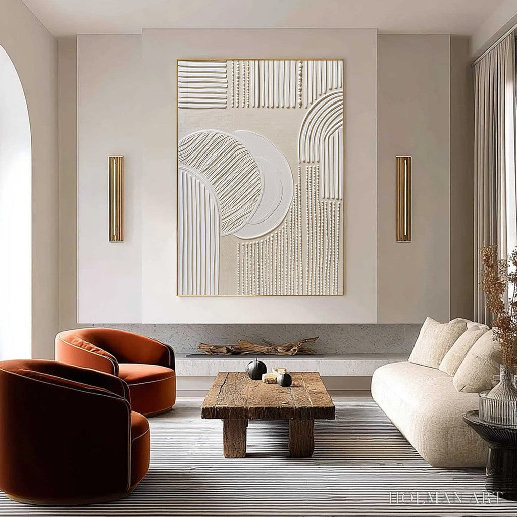HOLMAN ART Sculpted Serenity – Textured Minimalist Abstract - image 2
