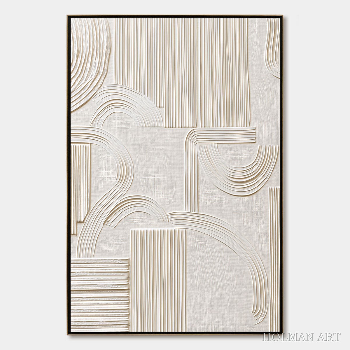 HOLMAN ART Echoes in Silence – Textured Wabi-Sabi Minimalist Abstract - image 1