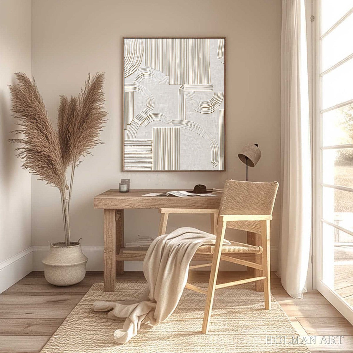 HOLMAN ART Echoes in Silence – Textured Wabi-Sabi Minimalist Abstract - image 4