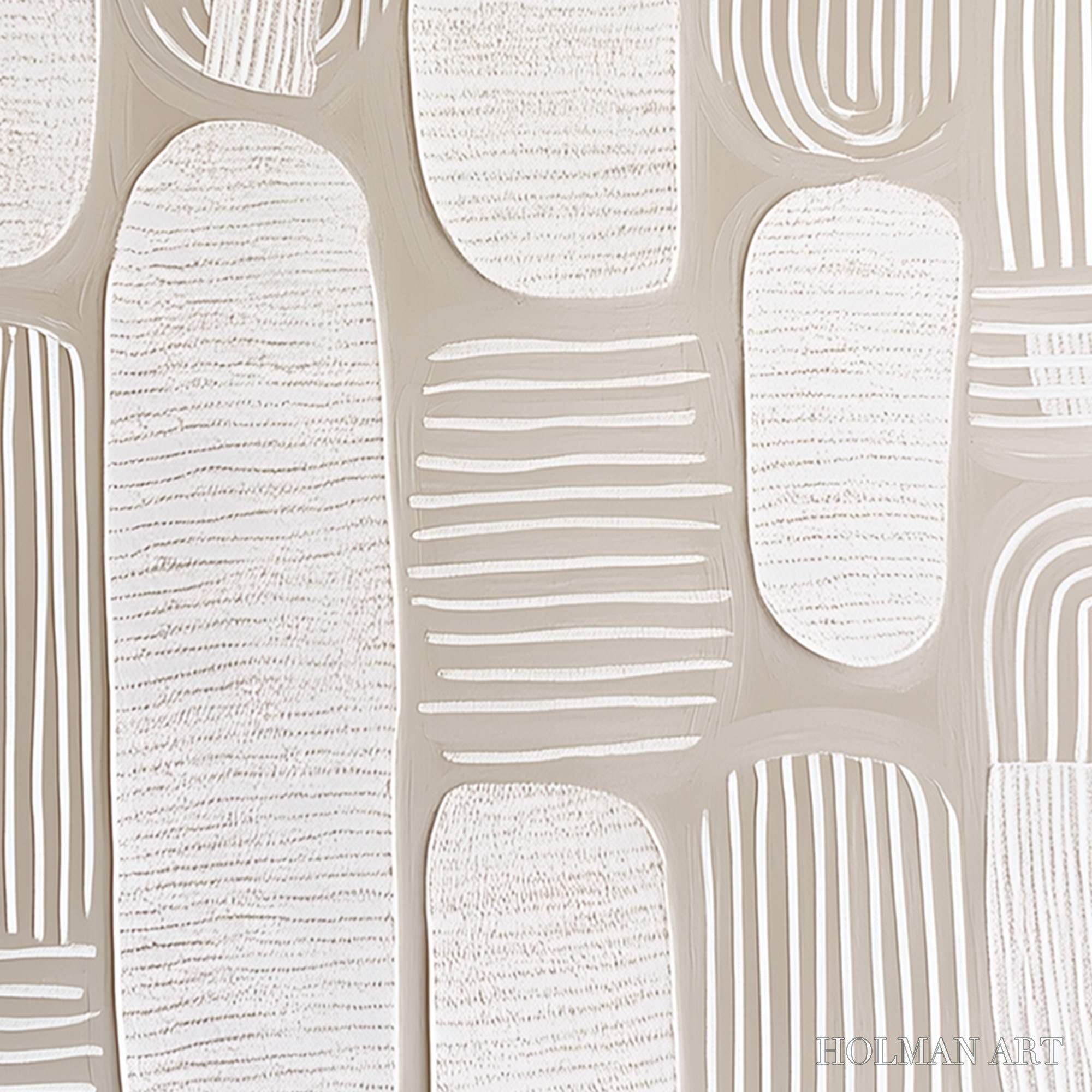 HOLMAN ART Quiet Rhythms – Textured Wabi Sabi Abstract Painting in Neutral Tones - image 5