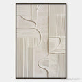 HOLMAN ART Structured Calm – Textured White Minimalist Abstract Wabi Sabi - image 1