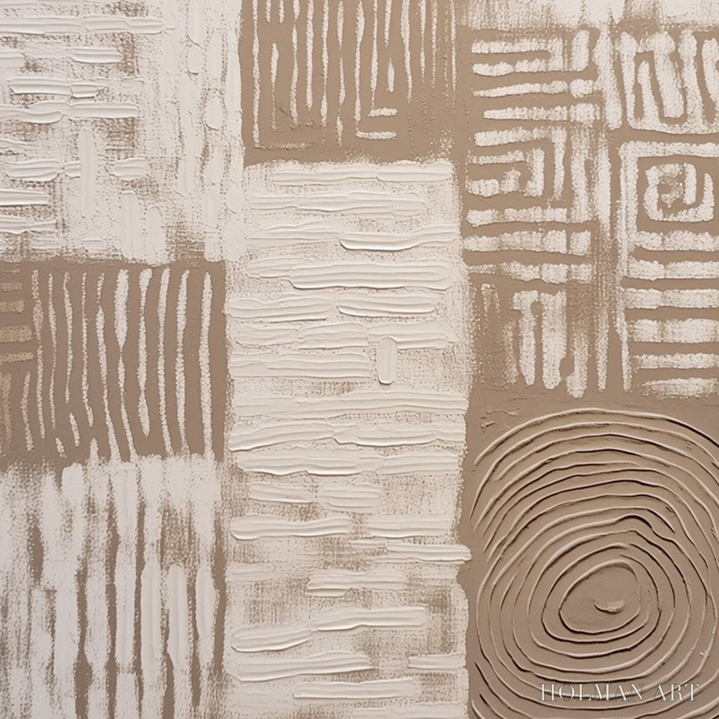 HOLMAN ART Ancient Echoes – Textured Wabi Sabi Abstract Painting in Neutral Tones - image 3