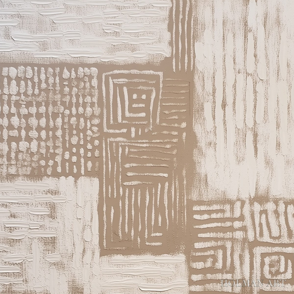 HOLMAN ART Ancient Echoes – Textured Wabi Sabi Abstract Painting in Neutral Tones - image 5