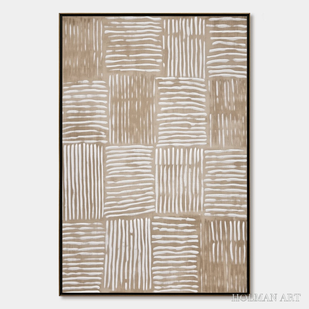 HOLMAN ART Woven Rhythm – Textured Wabi Sabi Abstract - image 1