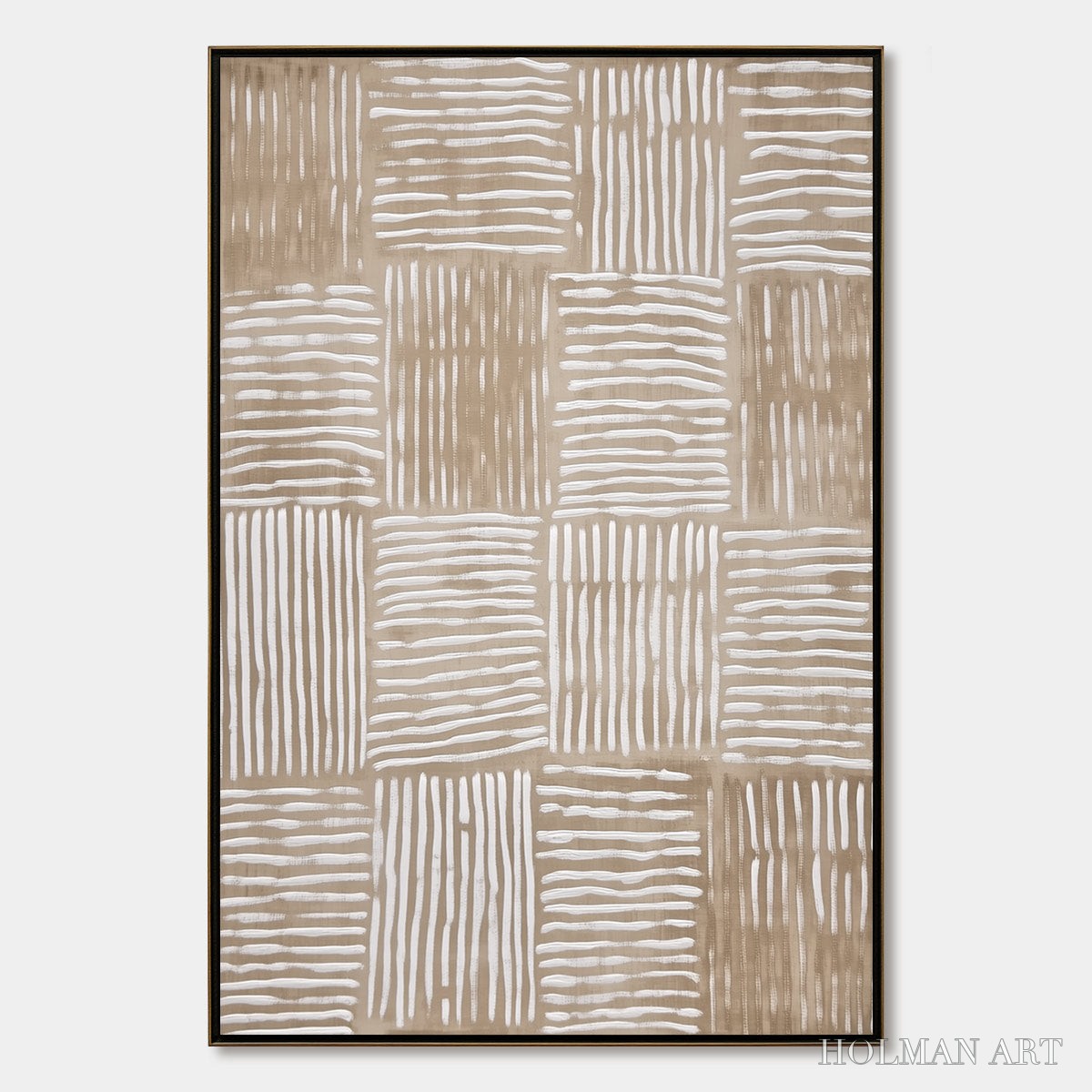 HOLMAN ART Woven Rhythm – Textured Wabi Sabi Abstract - image 1