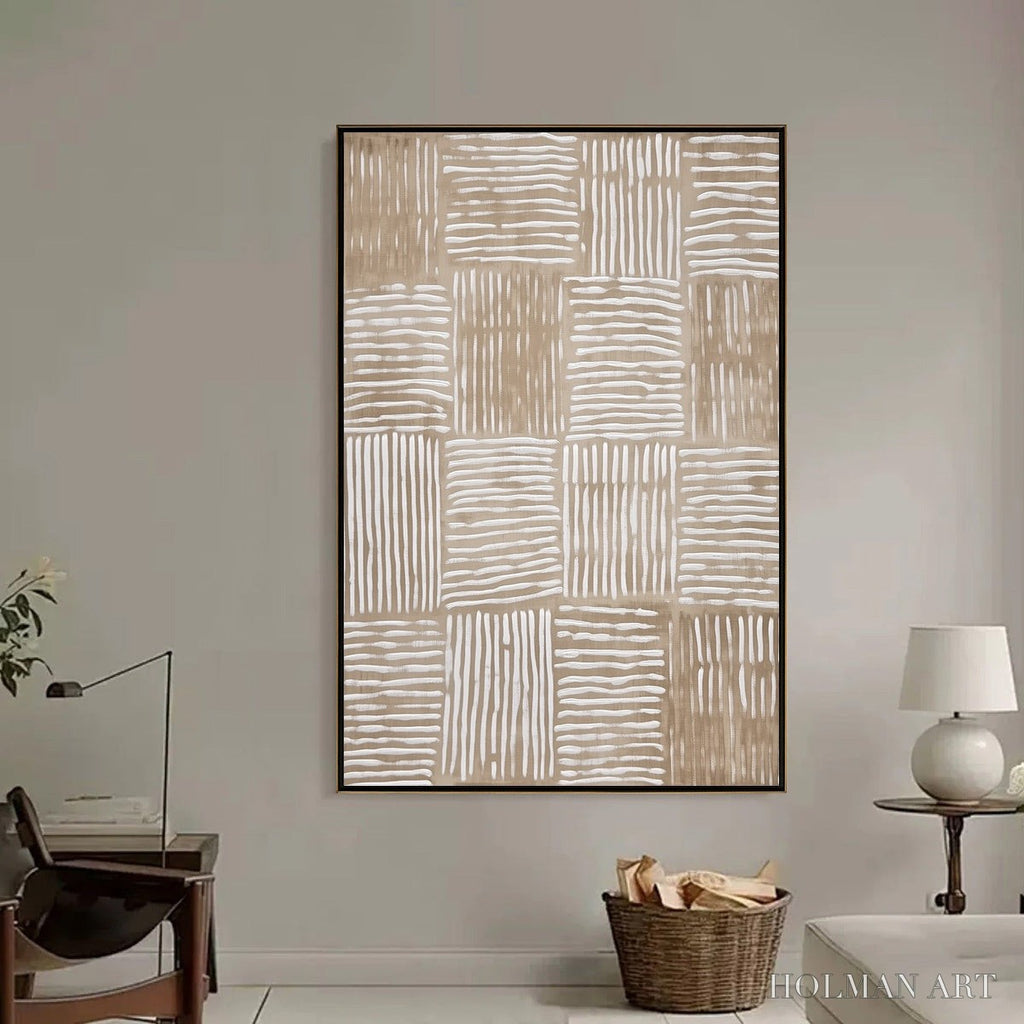 HOLMAN ART Woven Rhythm – Textured Wabi Sabi Abstract - image 6