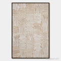 HOLMAN ART Woven Calm – Hand-Painted Wabi Sabi Textured Abstract Art - image 1