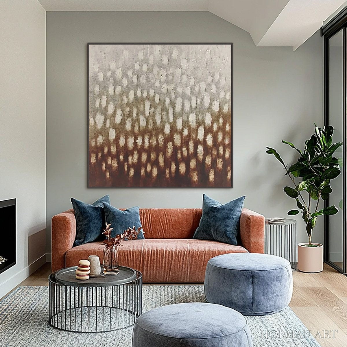 HOLMAN ART Earth'S Whisper – Textured Wabi Sabi Abstract Art in Earth Tones - image 2