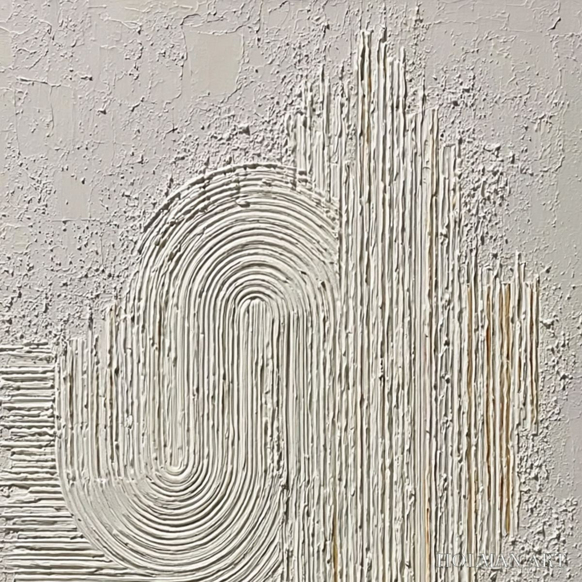HOLMAN ART Echoes in Silence – Textured White Abstract Wabi Sabi - image 3