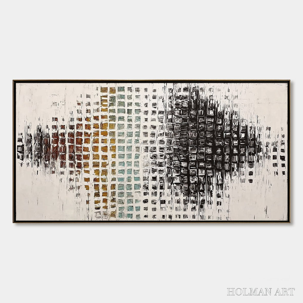 HOLMAN ART Frequency – Large Textured Wabi Sabi Abstract Painting - image 1