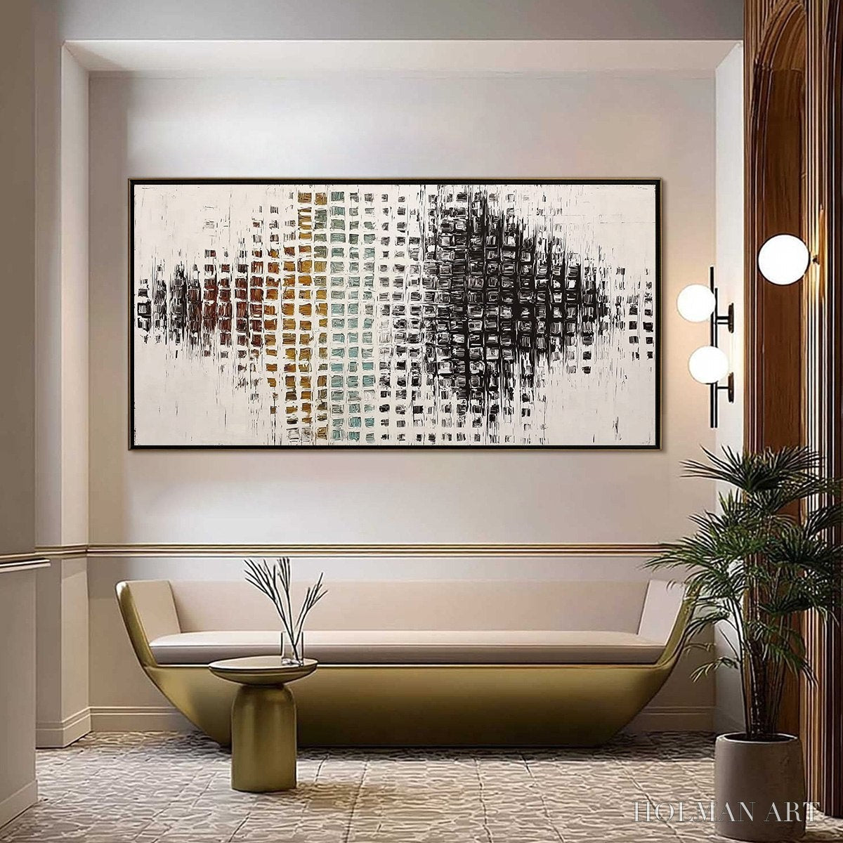 HOLMAN ART Frequency – Large Textured Wabi Sabi Abstract Painting - image 2
