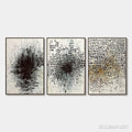 HOLMAN ART Monochrome Metamorphosis – Wabi Sabi Textured Abstract Triptych - image 1