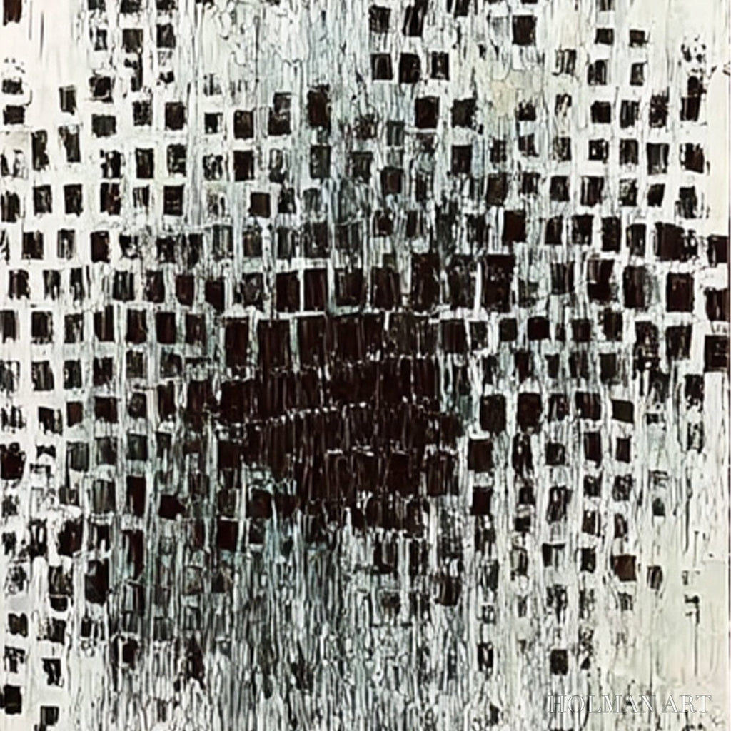 HOLMAN ART Monochrome Metamorphosis – Wabi Sabi Textured Abstract Triptych - image 3