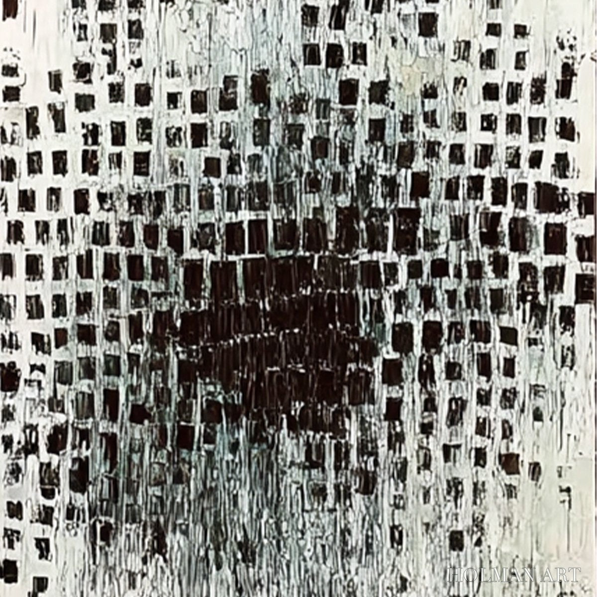 HOLMAN ART Monochrome Metamorphosis – Wabi Sabi Textured Abstract Triptych - image 3