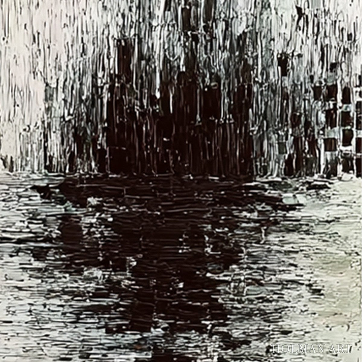 HOLMAN ART Monochrome Metamorphosis – Wabi Sabi Textured Abstract Triptych - image 5