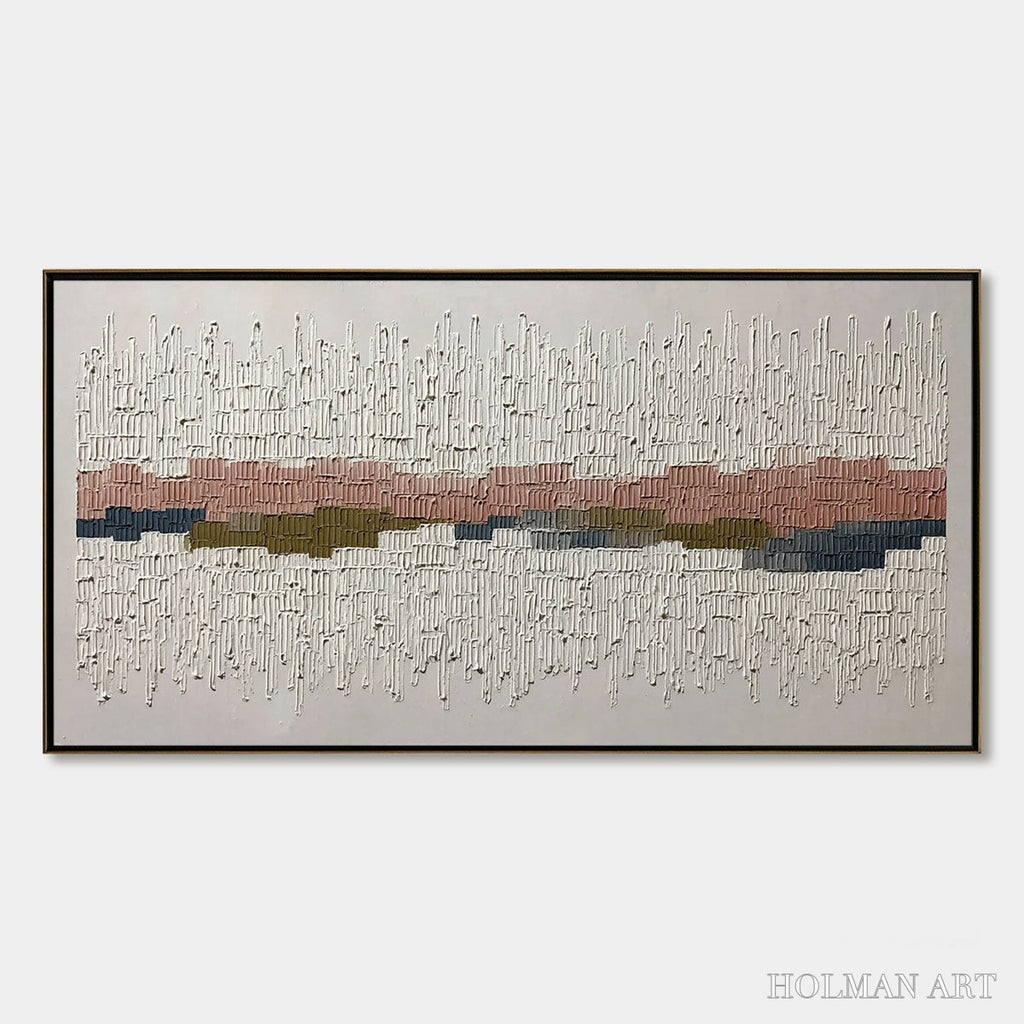HOLMAN ART Strata – Wabi Sabi Textured Abstract Horizontal - image 1