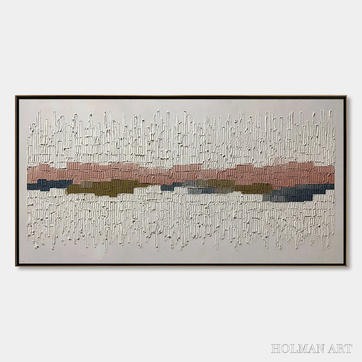 HOLMAN ART Strata – Wabi Sabi Textured Abstract Horizontal - image 1