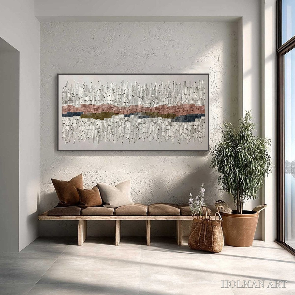 HOLMAN ART Strata – Wabi Sabi Textured Abstract Horizontal - image 4
