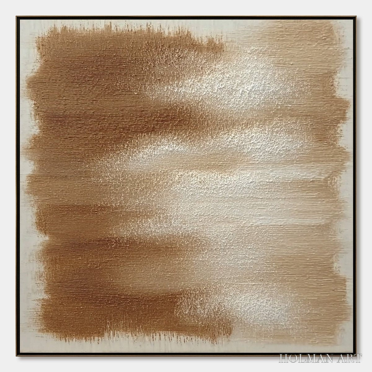 HOLMAN ART Earthen Whispers – Textured Wabi Sabi Abstract Oil Painting - image 1