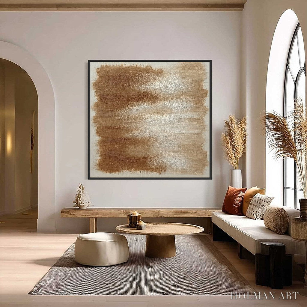 HOLMAN ART Earthen Whispers – Textured Wabi Sabi Abstract Oil Painting - image 2
