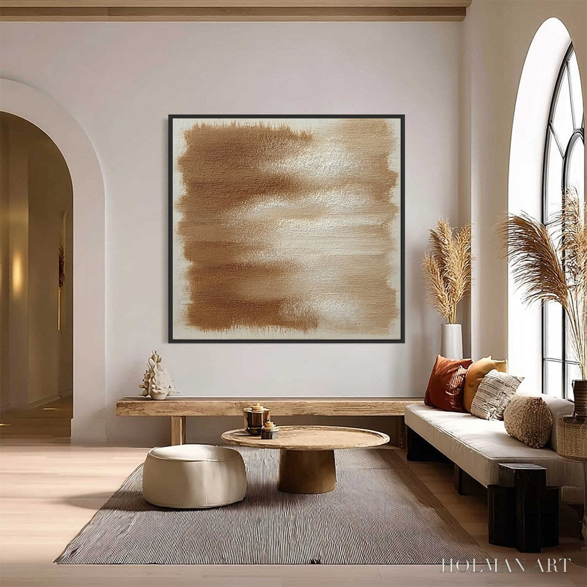 HOLMAN ART Earthen Whispers – Textured Wabi Sabi Abstract Oil Painting - image 2