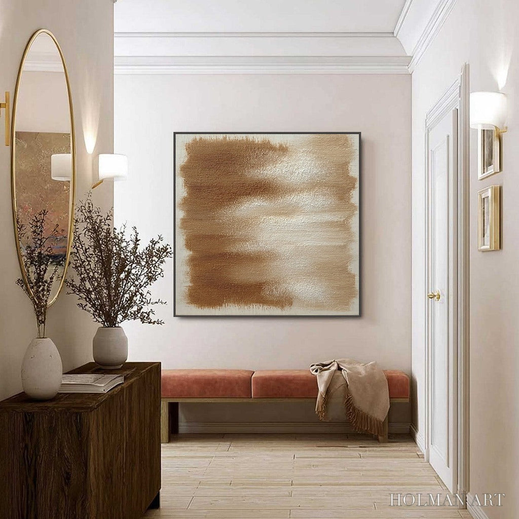 HOLMAN ART Earthen Whispers – Textured Wabi Sabi Abstract Oil Painting - image 6