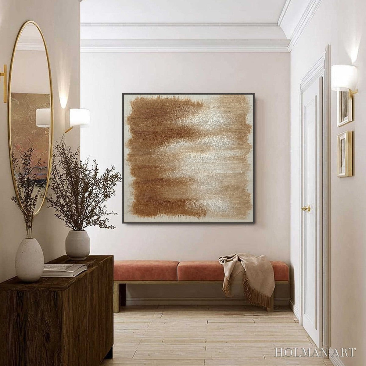 HOLMAN ART Earthen Whispers – Textured Wabi Sabi Abstract Oil Painting - image 6