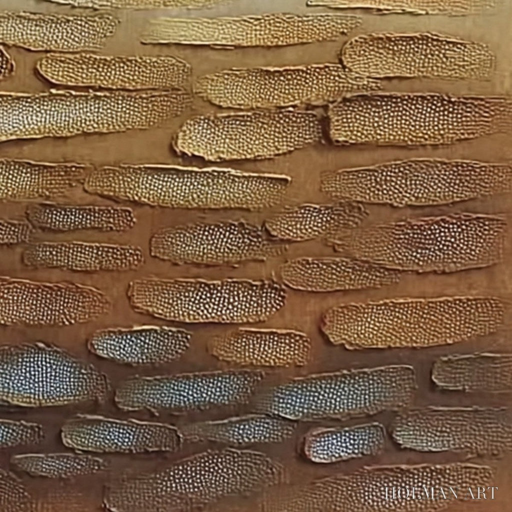 HOLMAN ART Earthen Strata – Textured Abstract Wabi Sabi Oil Painting on Canvas - image 3