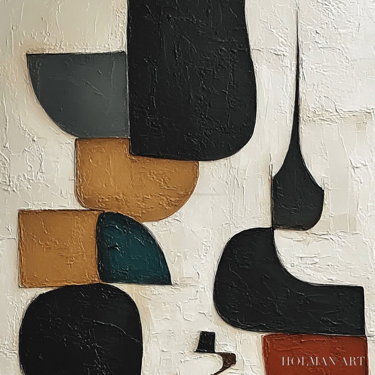 HOLMAN ART Balancing Act – Textured Wabi Sabi Abstract Painting for Modern Decor - image 3