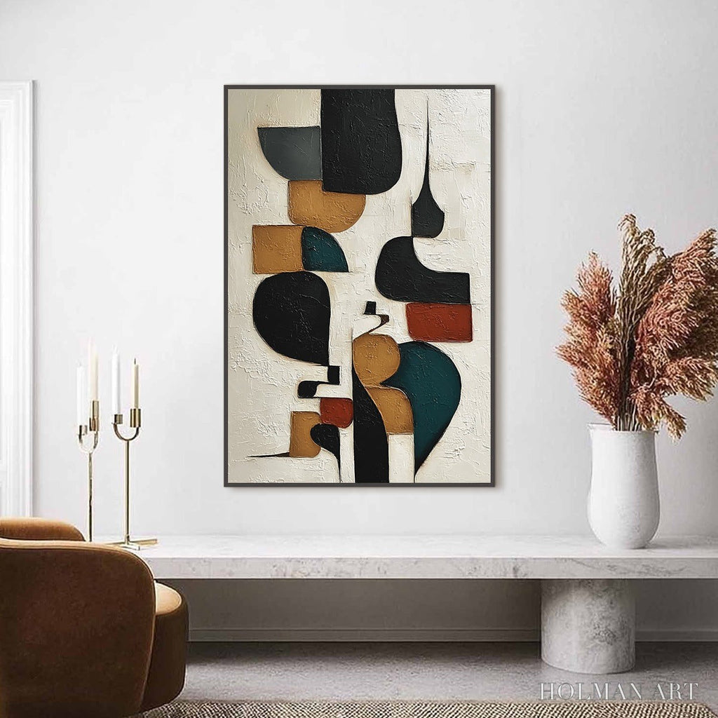 HOLMAN ART Balancing Act – Textured Wabi Sabi Abstract Painting for Modern Decor - image 4