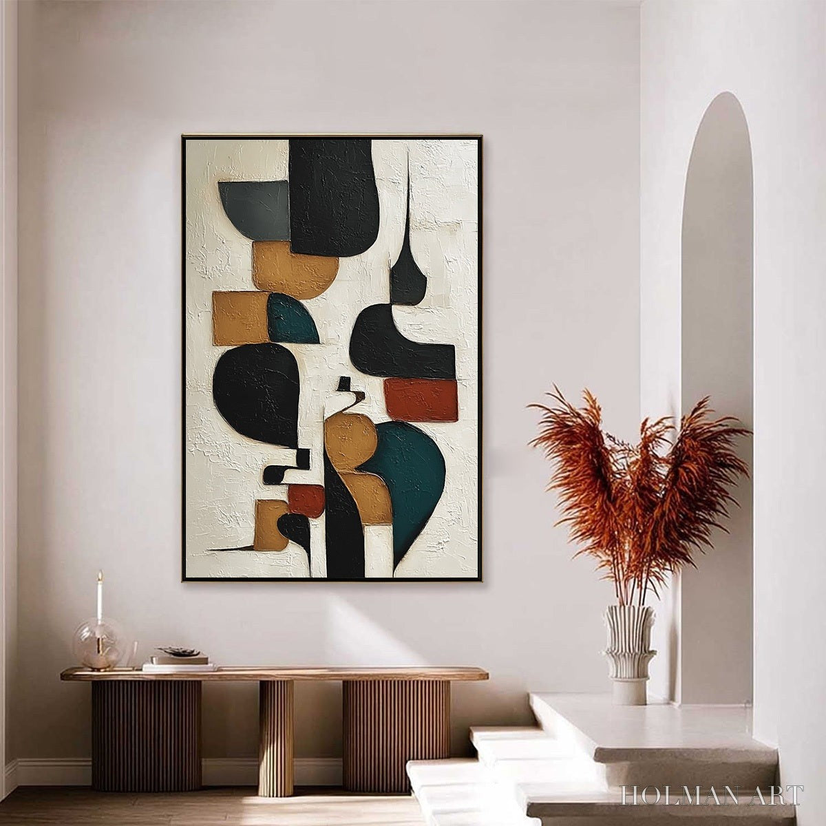 HOLMAN ART Balancing Act – Textured Wabi Sabi Abstract Painting for Modern Decor - image 6