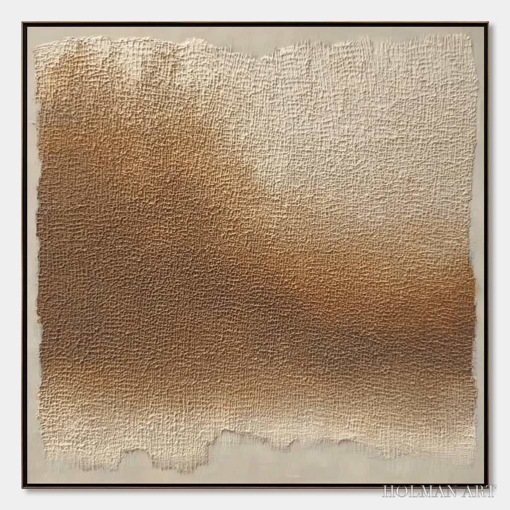 HOLMAN ART Earthen Veil – Large Textured Wabi Sabi Abstract Painting - image 1
